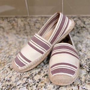 TORY BURCH - Striped, Rope Sole Espadrille Flats, Women’s Size 9